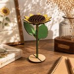 Sunflower Laser Cut SVG | 3D Wooden Flower Template | Glowforge Files | DIY Floral Decor