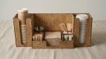 Coffee Station Organizer Laser Cut File, Coffee Bar Decor Plan, Plywood Coffee Syrup Cup and Lid Holder Svg, Cafe Countertop Storage Caddy - Image 5