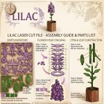 Lilac Assembly Laser Cut SVG | 3D Wooden Flower Template | Floral Decor Template | DIY Floral Decor - Image 2
