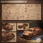 3D Wooden Self-Assembly Lamborghini Car Model | Laser Cutting File | SVG DXF PDF Drawings | Hobby Gift for Adult Car Enthusiasts - Image 2