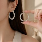Broken Silver Hoop Earrings, Round Earrings, 2026 New Popular Style, High-End Hoop Earrings, Women's Niche Design Earrings - Image 2
