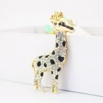 Fashion creative diamond crystal cute cartoon cute cute giraffe keychain animal small gift pendant 1444 - Image 2