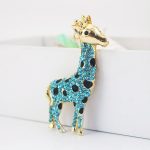 Fashion creative diamond crystal cute cartoon cute cute giraffe keychain animal small gift pendant 1444 - Image 4