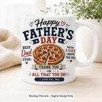 Happy Father's Day Pizza Dad PNG, Funny Dad Gift (Digital Download) - Image 5