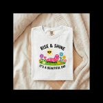 Rise & Shine It’s a Beautiful Day Shirt, Cute Caterpillar Graphic Tee, Funny Aesthetic T-Shirt, Gift for Her, Happy Positive Vibes Shirt - Image 8