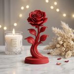 Rose Flower STL File, Romantic Floral 3D Print Model, Elegant Rose Figurine Digital Download, Printable Home Decor Gift - Image 2