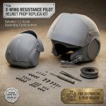 X-Wing Pilot Helmet STL File, 3D Print Cosplay Helmet Digital Download, Wearable Sci-Fi Armor Prop, Space Pilot Helmet STL by Hex3D - Image 4