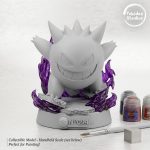 Gengar Pokemon STL File for 3D Printing, Cute Ghost Monster Figure, Anime Collectible Model, Digital Download STL & OBJ, Resin Print - Image 3