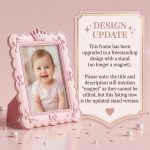 Baby Girl Photo Frame Fridge Magnet STL File, Cute Baby Photo Magnet Frame, 3D Printed Nursery Decor, Baby Shower Gift Idea - Image 3