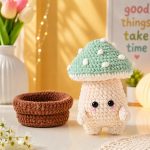 Cute Mushroom Pot Crochet Pattern PDF, Amigurumi Plant Pot DIY, Kawaii Crochet Toy Tutorial, Instant Digital Download - Image 5