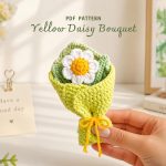 Yellow Daisy Bouquet Crochet Pattern | PDF Digital Download | Easy Flower Crochet Tutorial for Home Decor & Gifts