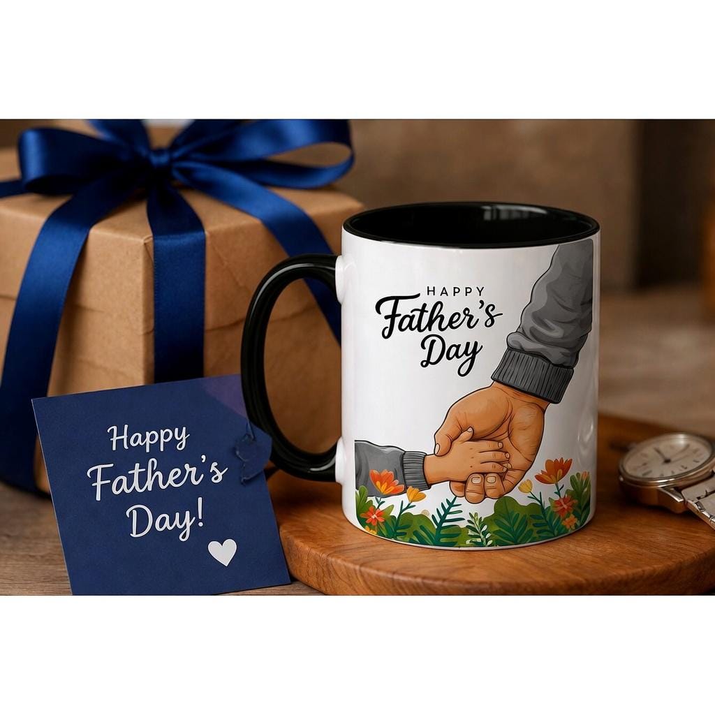 il_fullxfull.8041439087_n7ar.jpg Father’s Day Mug Gift for Dad, Happy Fathers Day Coffee Mug, Dad Gift from Kids, Cute Father and Child Mug, Gift Idea for Father - Image 1