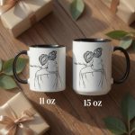 Happy Father’s Day Mug, Custom Family Sketch Mug, Personalized Coffee Mug for Dad, Cute Dad Gift, Modern Minimalist Mug - Image 7