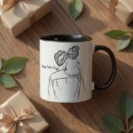 Happy Father’s Day Mug, Custom Family Sketch Mug, Personalized Coffee Mug for Dad, Cute Dad Gift, Modern Minimalist Mug - Image 5