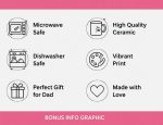 Happy Father’s Day Mug, Custom Family Sketch Mug, Personalized Coffee Mug for Dad, Cute Dad Gift, Modern Minimalist Mug - Image 8