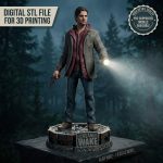Alan Wake 3D Print STL File, Alan Wake Game Character Figure, Horror Game Collectible Model, Digital Download for 3D Printer, Gamer Gift STL - Image 2