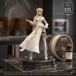 YoRHa Commander White STL File for 3D Printing, NieR Automata Character Figure, Anime Game Statue Digital Download, Resin Printer Model STL