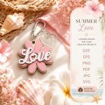 Mother's Day Keychains SVG Bundle | Laser Cut Keychain Files | Gift for Mom Templates | Glowforge Cricut CNC Instant Download - Image 4