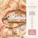 Mother's Day Keychains SVG Bundle | Laser Cut Keychain Files | Gift for Mom Templates | Glowforge Cricut CNC Instant Download - Image 7