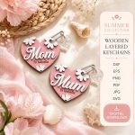 Mother's Day Keychains SVG Bundle | Laser Cut Keychain Files | Gift for Mom Templates | Glowforge Cricut CNC Instant Download - Image 8