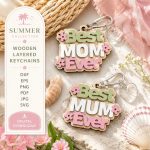 Mother's Day Keychains SVG Bundle | Laser Cut Keychain Files | Gift for Mom Templates | Glowforge Cricut CNC Instant Download - Image 10