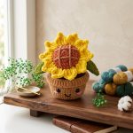 Sunflower Pot Crochet Pattern PDF, Cute Amigurumi Sunflower Plush, Crochet Pattern Download, Handmade Gift Idea, Nursery Desk Decor - Image 4