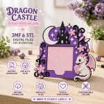 Dragon Sticky Note Holder STL File, Cute Desk Organizer 3D Print, Fantasy Memo Pad Holder, Office Decor Digital Download