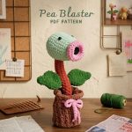 Pea Blaster Crochet Pattern PDF, Cute Amigurumi Plant Plush, Gamer Inspired Crochet Toy, DIY Plushie Pattern, Instant Download Etsy Gift