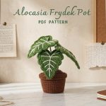 Alocasia Frydek Crochet Pattern PDF, Amigurumi Plant Pattern, Crochet Houseplant DIY, Digital Download, Beginner Friendly Gift Idea