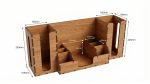 Coffee Station Organizer Laser Cut File, Coffee Bar Decor Plan, Plywood Coffee Syrup Cup and Lid Holder Svg, Cafe Countertop Storage Caddy - Image 2