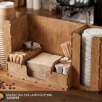 Coffee Station Organizer Laser Cut File, Coffee Bar Decor Plan, Plywood Coffee Syrup Cup and Lid Holder Svg, Cafe Countertop Storage Caddy