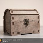 CNC Laser Cut Treasure Chest 00287 (svg pdf cdr Files) (3mm-6.35mm)