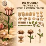 3D Laser Cut Wood Roses | Handmade Flower Decor | Personalized Anniversary Gift - Image 2