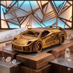3D Wooden Self-Assembly Lamborghini Car Model | Laser Cutting File | SVG DXF PDF Drawings | Hobby Gift for Adult Car Enthusiasts - Image 3
