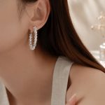 Broken Silver Hoop Earrings, Round Earrings, 2026 New Popular Style, High-End Hoop Earrings, Women's Niche Design Earrings