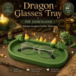 Dragon Glasses Holder Tray STL – Fantasy Dragon Eyeglasses Stand 3D Printable Model, Desk Organizer, Instant Digital Download - Image 3