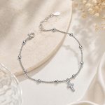 Simple Korean-Style Cross Bracelet, Stackable, Sparkling with Starlight, Versatile Jewelry for Women