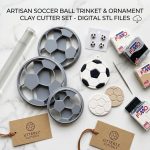 Soccer Ball Clay Cutter STL File – Large 3D Printable Polymer Clay Cutter, Sports Cookie Cutter, Instant Digital Download