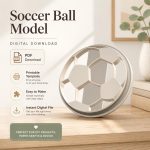 Soccer Ball Clay Cutter STL File – Large 3D Printable Polymer Clay Cutter, Sports Cookie Cutter, Instant Digital Download - Image 2
