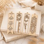 Laser Cut Wooden Bookmark Set | Rose Bookmarks | Valentine XOXO Gift for Bookworms | Handmade Wood Book Accessories | Teacher Gift - Image 2