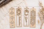 Laser Cut Wooden Bookmark Set | Rose Bookmarks | Valentine XOXO Gift for Bookworms | Handmade Wood Book Accessories | Teacher Gift - Image 4