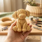Wicker Dog STL File – Cute Woven Style Puppy 3D Printable Decor Model, Easy 3D Print, Instant Digital Download
