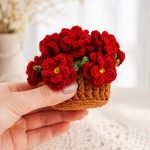 Crochet Peach Blossom Coaster Pattern PDF, Floral Coaster Crochet Pattern, Spring Home Decor, Instant Download - Image 2