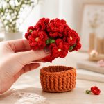 Crochet Peach Blossom Coaster Pattern PDF, Floral Coaster Crochet Pattern, Spring Home Decor, Instant Download - Image 7