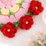 Crochet Peach Blossom Coaster Pattern PDF, Floral Coaster Crochet Pattern, Spring Home Decor, Instant Download - Image 4
