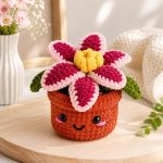 Pink Lily Flower Crochet Pattern PDF, Amigurumi Flower Pot Pattern, Cute Kawaii Plant Decor, DIY Crochet Gift, Instant Download - Image 2
