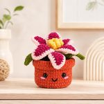 Pink Lily Flower Crochet Pattern PDF, Amigurumi Flower Pot Pattern, Cute Kawaii Plant Decor, DIY Crochet Gift, Instant Download - Image 4