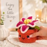 Pink Lily Flower Crochet Pattern PDF, Amigurumi Flower Pot Pattern, Cute Kawaii Plant Decor, DIY Crochet Gift, Instant Download - Image 5