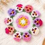 Pansy Crochet Pattern PDF, Flower Pot Crochet Pattern, Crochet Pansy Coaster, Amigurumi Floral Decor, DIY Handmade Gift - Image 6