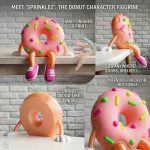 Sitting Donut Character STL, Cute Kawaii Donut Figure for 3D Printing, Adorable Dessert Decor Digital Download - Image 3